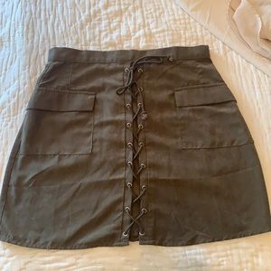 Honey Punch Olive Green Skirt